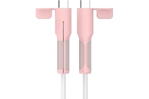 TDCuizent Silicone USB C Cable Protector Anti-Breaking Design Charging Wire Guard Cord Saver Sleeve Compatible with Type-C Devices Smartphones Tablets Laptops(Pink)