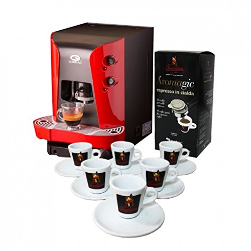 spécifications Coffee Pods Machine Grimac + 18 Coffee Pods + Espresso Cups Set Premium - Barbera Coffee