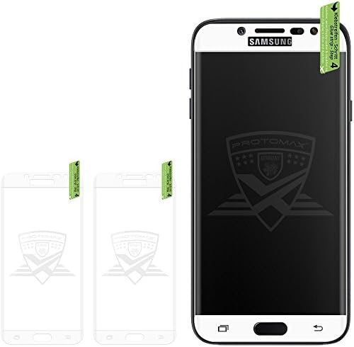 2 x Proto Max 3D Protective Glass White For Samsung J5 2017, Full Border Screen Protector 0.2 mm – White (Pack of 2)
