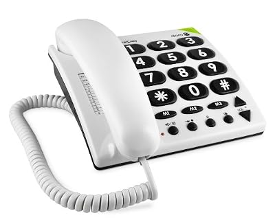 Doro Phone Easy 311c téléphone fixe filaire Blanc (compatible prises allemandes)