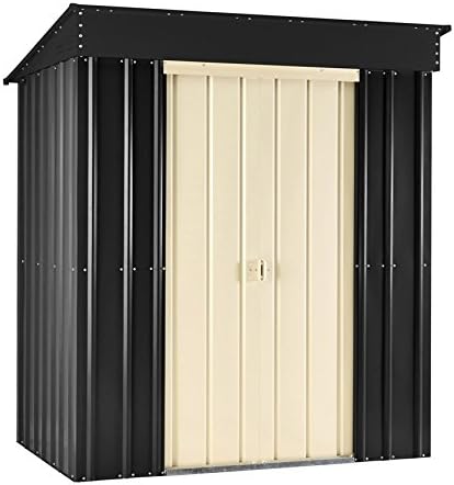 Lotus by Globel 6 x 4 ft Pent Slate Shed - Grey