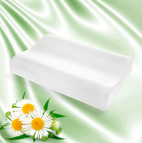 Goldflex - Almohada ergonómica con doble onda 100% viscoelástica, antiácaros y antialérgica, revestida con tejido elástico de protección