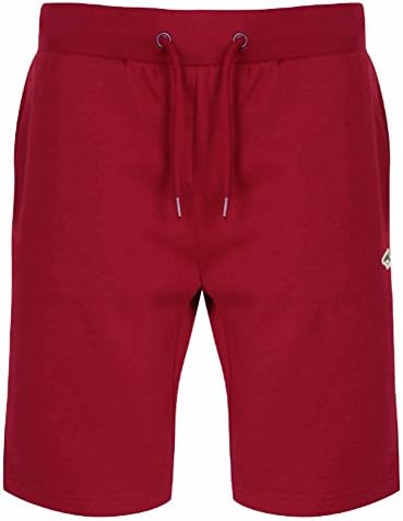 Le Shark Mens Shorts Sweat Gym Fashion Jogging Bottom Fleece Brushback Fit Lorne,Red,L