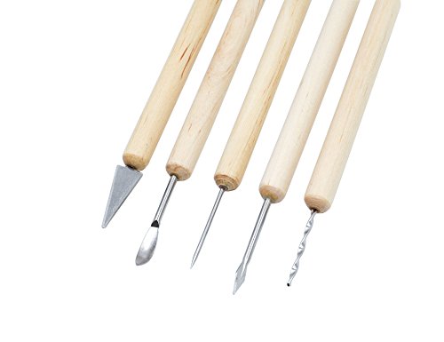 Alohha Packung aus 11 Polymer Clay Durable Keramik Nadel Keramik Sculpting Carving Modellierung Tools Set Works mit allen Clay-Typen Professionelle Qualität - 6