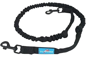 Laisse Extensible pour Chien (>15kg) / Inlandsis - Crosser 2/1.3m à 2m / 2 mousquetons Polyvalents/Mains Libres, Promenade, Randonnée, Canicross