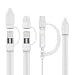 Produktbild MoKo Apple Pencil Stift Kappehalter - Premium soft Silikon Schutzkappe/ Schreibfeder-Abdeckung/ Halterung / mit Spitzen Ersatzspitzen Halter für Apple iPad Pro Pencil, Weiß mit Bunt