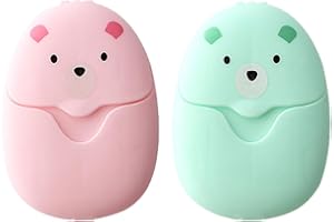 EODKSE Jabones de Papel Portátiles para Viajes y Campamentos - Pack de 2 Cajas con 100 Hojas de Jabón Desechable, Lavado de Manos y Actividades al Aire Libre,