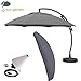 Produktbild Sun Garden Ampelschirm Easy Sun Plus Ø3,75m komplettes Set mit Schirmfuß und Schutzhülle (Anthrazit) > GH.006