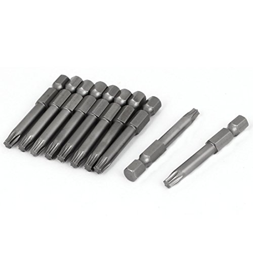 1/4" Sechskant T25 Magnetik S2 Torx Schraubendreher Bits 50mm Lang Grau 10 Stück