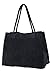 Produktbild Damen Wildleder Handtasche Schultertasche Shopper (Schwarz)