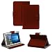 Produktbild NAUC Schutz Cover Tablet Tasche für Lenovo ThinkPad 10 Hülle Case Schutzhülle Etui Kunstleder Universal 10.1 Zoll Tablettasche Standfunktion 9 Farben, Farben:Braun