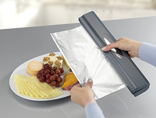 WENKO 86678900 Folienschneider Perfect-Cutter L Anthrazit – Folienspender, Acrylnitril-Butadien-Styrol (ABS), 38 x 5.2 x 6.7 cm - 3
