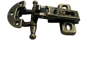 DARFIX Cerniere per Mobili Antichi Cerniera per Ante in Battuta Arte Povera stile antico completa di basetta, Finitura bronzata scodellino 27