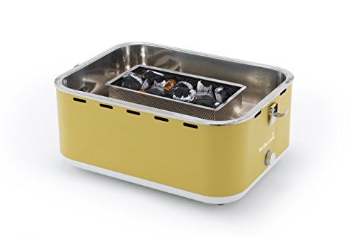 Barbecook rauchfreier Holzkohlegrill / Tischgrill Carlo mit Tragetasche, gelb, 43,5 x 33,5 x 20,5 cm, 2235925000 - 5