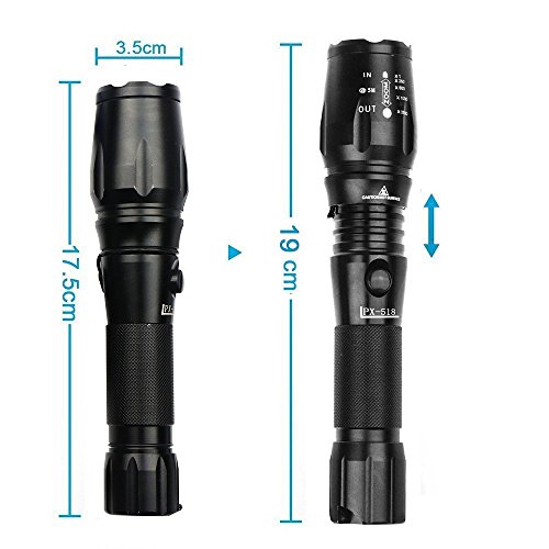 LED Fahrradlicht,Topoint wasserdicht 2500 Lumen Fahrradlampe Set,super helle USB led Taschenlampe ,Frontlicht(5 Modus) + Rücklicht(3 Modus) für Radfahren Camping Outdoor Sport Jagen wandern - 3