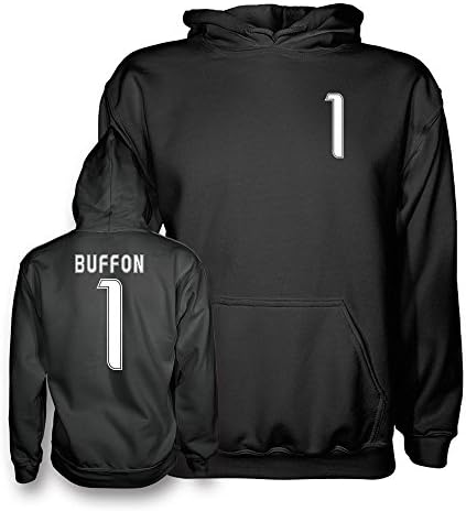 Buffon 1 Juventus Style Kids Hoodie 15/16 (Black/White) - LB (9-11yrs)