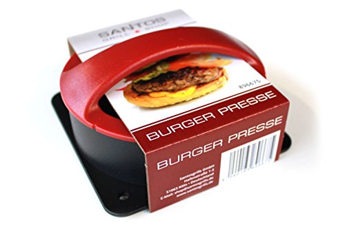 Santos Burgerpresse für Hamburger, Frikadellen, Patties, Presse, Grill, und Cheeseburger – Antihaft – 4-teilig - 4