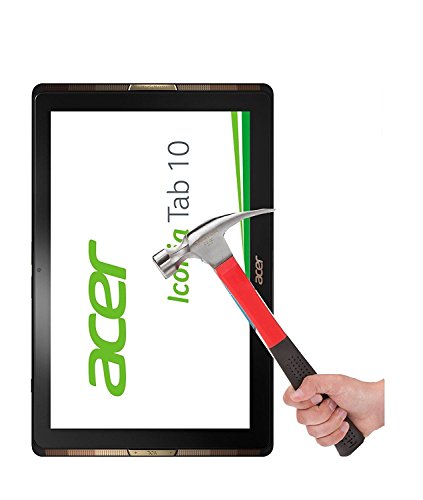 ELTD Acer Iconia Tab 10 A3-A40 Displayschutz, Glas Folie Schutzfolie Glas Panzerfolie Displayschutzfolie für Acer Iconia Tab 10 A3-A40 Klar Anti-Kratz Screen Protector Displayschutz - 9H Hardness aus