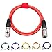 Produktbild Gereton 6 Packs Hochwertiges Kabel für alle XLR Zubehör 3ft Kabel - XLR Stecker auf XLR Buchse Farbe Kabel, 3 'ausgewogene Schlange Linie - 3ft Patchkabel Kabel