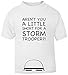 Aren't You A Little Short For A Stormtrooper? Baby T-Shirt. (3-4 years, White T-Shirt - Black Vinyl)