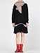 MatchLife Women's New Crew Neck Loose Fit Sweater Black
