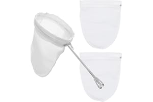 CLVPAI Bolsa de Leche de Nuez-Colador Tela,Colador Redondo Microperforado,para cocina, queso, bayas, leche de fruta, zumo de frutas (29 * 30cm)