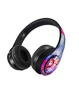 Macmerise Wireless Bluetooth On Ear Headphones with Mic Elsa, Anna Frozen 2 Disney in Built Microphone, Sd Card Slot, FM Radio