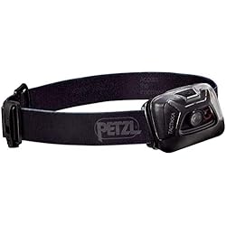 Lampe frontale compacte New Tactikka E93ACA avec éclairage Blanc/rouge, 200 lm, noire, de Petzl