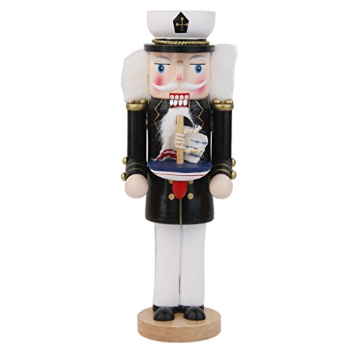 Nussknacker Kapitän Holzstatue Rosa 24.5cm