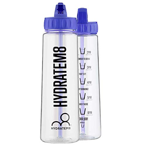 HYDRATEM8 Blue Water Bottle with Hydration Tracker from HYDRATEM8 Blue Water Bottle with Hydration Tracker from