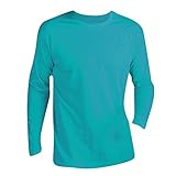 100% Algodón. SOLS - Camiseta de manga larga para hombre - Modelo Monarch (Grande (L)/Azul agua)
