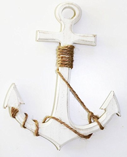 Holz-Anker NATUR Dekoobjekt Maritim 18cm Holzanker Dekoanker Ostsee Dekoration Schiffsdeko Deko Objekt Wandobjekt hellbraun