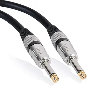 SeCro Premium 6.35mm (1/4 inch) Male to 6.35mm (1/4 inch) Male Mono Plug Cable (3 Meters)