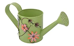 Flower Embossed Watering Can Small Green, Garden can