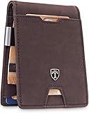 ✅ KOMPAKT UND TROTZDEM FUNKTIONAL - Besitzt trotz geringer Größe von 11,4 x 8,2 x 2,3cm 11 Kartenfächer (10 Innenfächer, 1 Schiebefach außen) Das äußere Schiebefach ermöglicht einen schnellen Zugang zu häufig genutzten Karten. Durch die kompakten Abmessungen passt die hochwertige Geldbörse in jede Hosentasche ohne sie auszubeulen