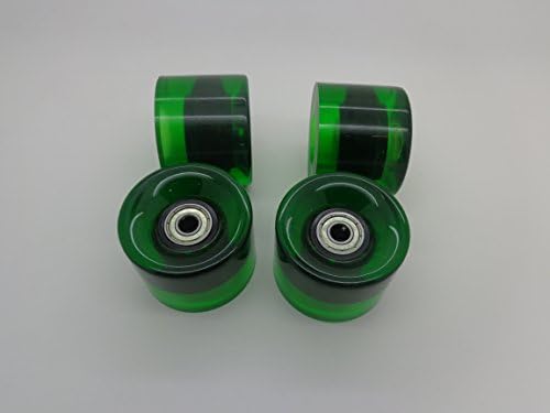 New BN Retro Mini Cruiser Skateboard's Wheels - Comes with Free Bearings 59mm/78a (GREEN Clear)