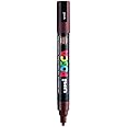 Uniball Posca 5M 1.8-2.5 mm Bullet Shaped Marker Pen (Brown Ink, Pack of 1) (UNMRPC5MBR), medium
