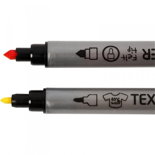 20 St. Textilmarker Stoffmalstifte Textil-Marker T-Shirt-Marker m. Doppelspitze - 3