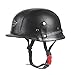 Produktbild SDKUing Halbhelme,Leather (Brown) (Schwarz) · Jet-Helm Braincap Bobber Halbschalen · Motorrad-Helm Scooter-Helm Chopper Mofa Roller Retro