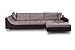 Produktbild Ecksofa Lauro mit Ottomane rechts in braun - Abmessungen: 310 x 204 cm (B x T)