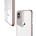 Produktbild ESR Klare Silikon Hülle für iPhone XS Hülle, iPhone X Hülle, Dünne durchsichtige TPU Handyhülle mit Farbrahmen - Weiche transparente Schutzhülle [Kratzfest] für das iPhone XS/X 5.8 Zoll- Rosegold