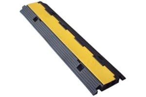 PAL FERRETERÍA INDUSTRIAL PAL | Protector de Cables de Caucho de Doble Via 100x25cm. Pasacables Protector eléctrico (1- Pasacable)