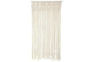 RofHaus Fadenvorhang, Macrame Wandbehang gewebt Tapisserie Makramee Tür hängend Raumteiler Makramee Vorhänge Fenstervorhang Türvorhänge Hochzeit Hintergrund Arch Boho Wanddekor,180.00 x 90.00 cms