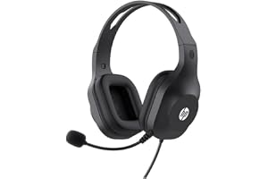 HP H125 Stereo USB Headset,Plug-and-Play USB-A, Built-in Noise-canceling mic, Adjustable Head Strap, Padded Ear Cushions, 360-degree Bendable mic, 1-Year Limited Warranty, Black, A20QHAA