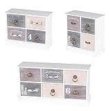 Mini Kommode Schubladen Schmuckkasten Holz Aufbewahrung Vintage Shabby Schrank