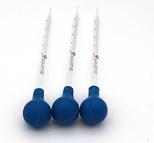 Passion junetree Glas Graduated Tropfenform Pipetten 5 ml (3 Pack) - 2
