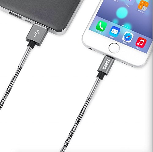 Sephia iPhone Ladegerät, Federverstärkt, mit Nylon umflochten, USB-iPhone-Kabel mit Lightning Connector [Apple MFi Zertifiziert] ultra-hohe Lebensdauer, Synchronisierungs- und Ladekabel für iPhone 7/iPhone 7 Plus/iPhone 6/6 Plus/6S, iPad Air 2, iPad Pro und mehr - 9