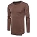 Produktbild JYJM Herren Casual Langarm-Shirt Männer Normallack-Taste T-Shirt-Shirt Männer unregelmäßiges Hemd Herren-Herbst-Long-Casual-Shirt Herren-Outdoor-Sport-Shirt Herren Winter Base Coat