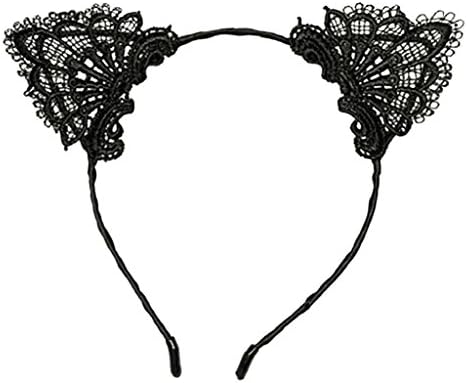 Infashionport Girls Cute Cat Ear Headwear Party Lace Hair Headbands Hairband