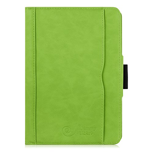 iPad Mini Hülle – JAMMYLIZARD Ledertasche Smart Cover mit Standfunktion für iPad Mini 4. 3. 2. & 1. Generation, GRÜNG & HONIG, [MIT STIFT-HALTER] - 4